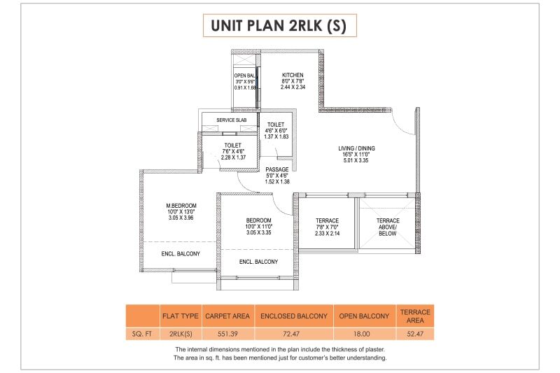 park astra 2 bhk small unit plan - image - jpg
