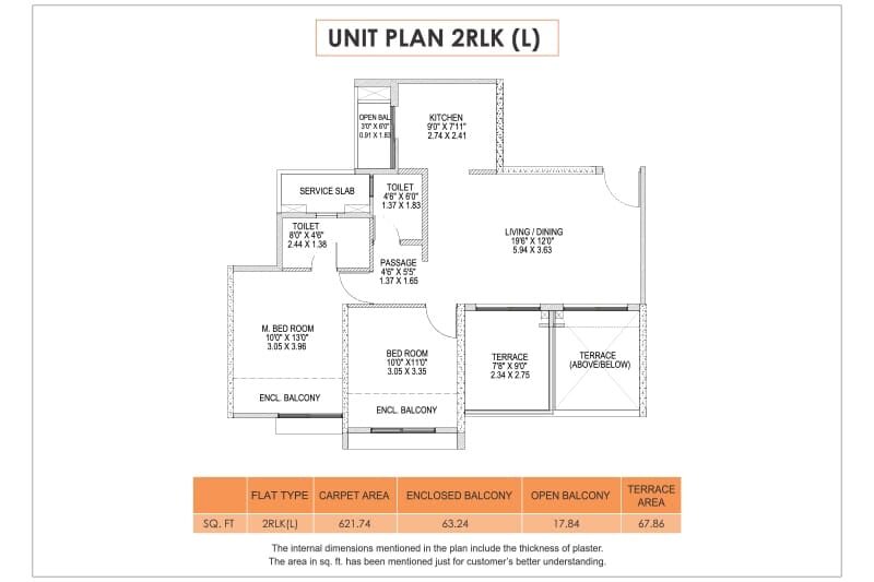 Park Astra 2 BHK Large Unit Plan park astra 2 bhk large unit plan - image -jpg